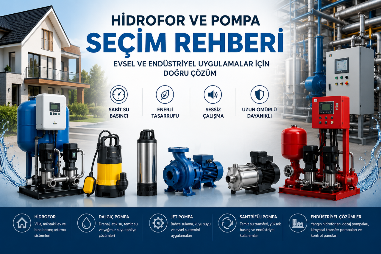 Hidrofor ve Pompa Seçim Rehberi: Evsel ve Endüstriyel Uygulamalar İçin Doğru Çözüm