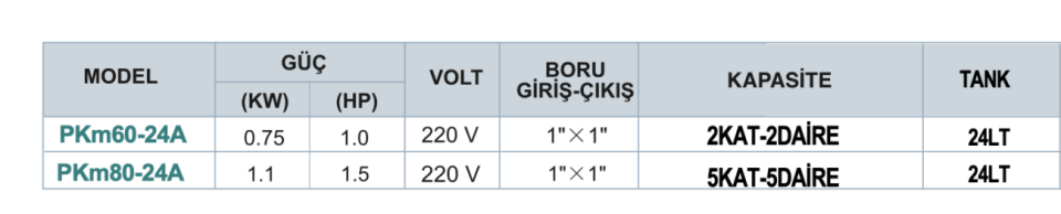 MOMENTUM PKm60-24A TEMİZ SU HİDROFORU 24LT TANKLI (1.0HP)