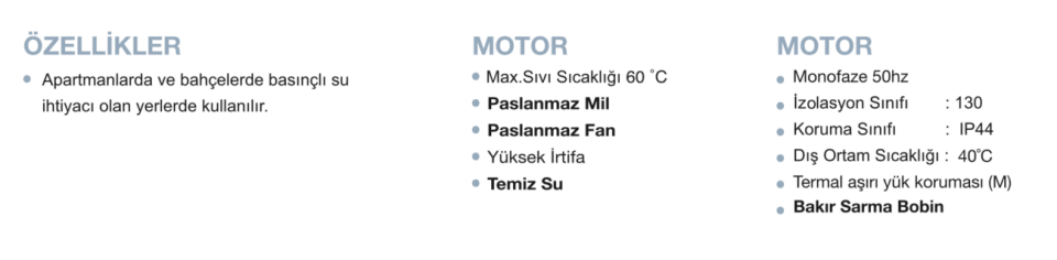 MOMENTUM PKm60-FA3 TEMİZ SU HİDROFORU (0.5HP)