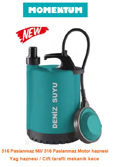 Momentum PKS-400DW 400W-220V Plastik Gövdeli Deniz Su Drenaj Dalgıç Pompa