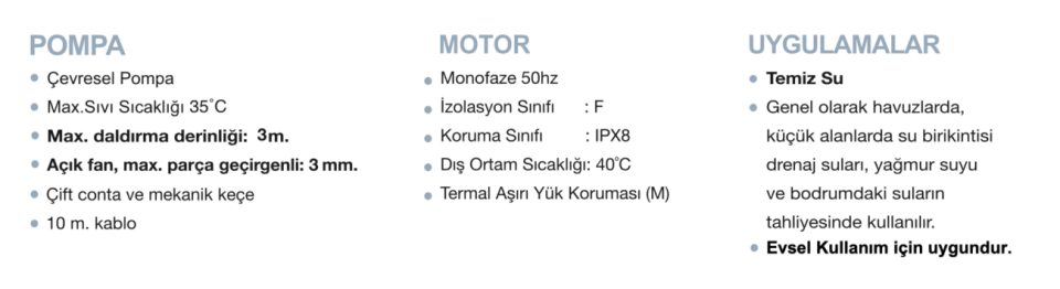 MOMENTUM PKS-370L ZEMİNDEN EMİŞ-TEMİZ SU-DRENAJ POMPASI (0.5HP)