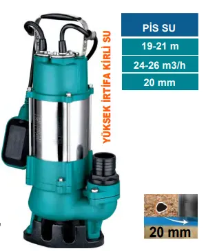 MOMENTUM PSP20-25/1.5 2hp 220v Açık Fanlı Pis Su Dalgıç Pompa