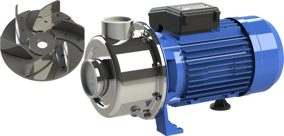 Sumak SMİNOX/A-220/2T Paslanmaz Santrifüj Pompa Açık Fanlı