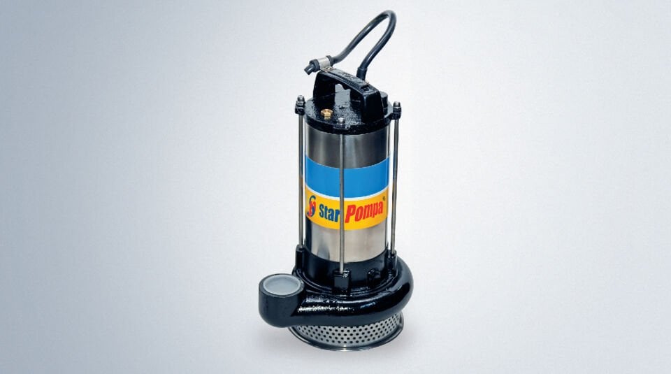 STAR SPF Z 300 M 3.HP 220W PASLANMAZ ÇARKLI DRENAJ DALGIÇ POMPA+PANO