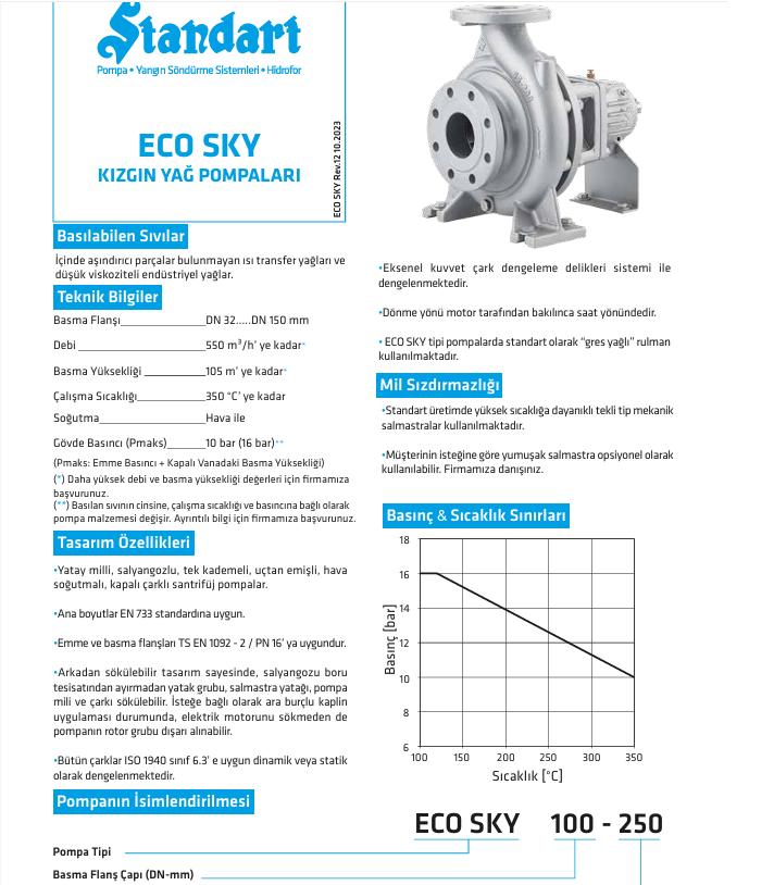 Standart Eco Sky Hava Soğutmalı Kızgın Yağ Pompaları (FİYAT ALINIZ)